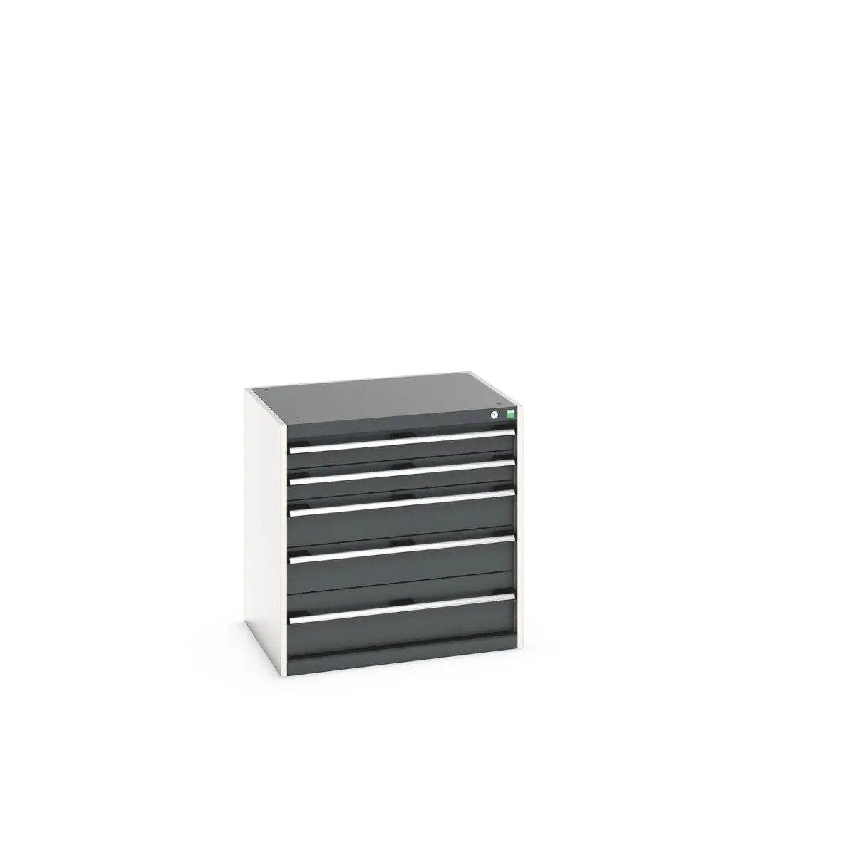 Produktfoto 1 von Bott 5 Stahl Schrank Anthrazit, Hellgrau, 800 mm x 800 mm x 650 mm