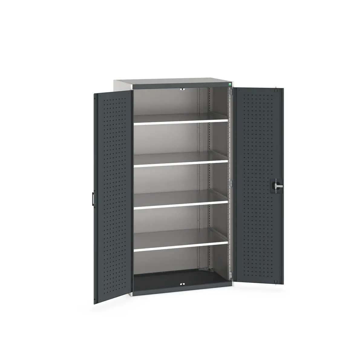 Produktfoto 1 von Bott Schrank Typ Schrank mit Ablage Freistehend 2 Tür/en 4 Regal/e 0 Schublade/n 2000 mm 1050 mm Ja 650 mm Stahlblech
