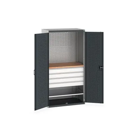 Produktfoto 1 von Bott Schrank Typ Mini Werkstattschrank Freistehend 2 Tür/en 1 Regal/e 4 Schublade/n 2000 mm 1050mm Abschließbar 650 mm