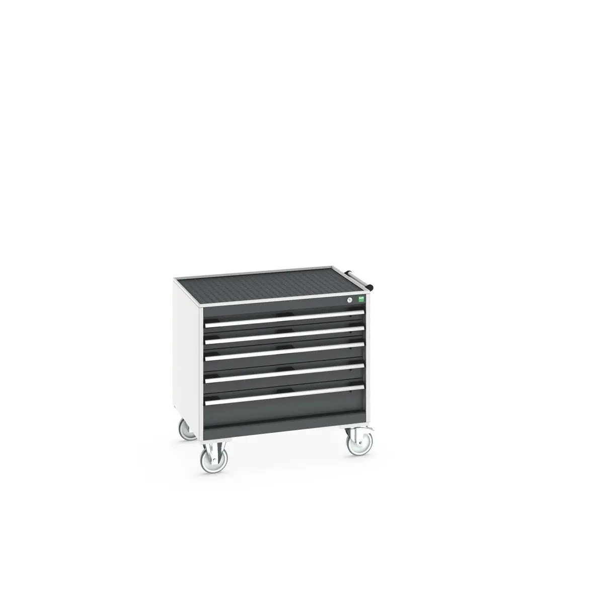 Bott Stahl Schrank, Typ Werkzeugschrank 5 Schubladen mit Rädern, 785 mm x 800 mm x 650 mm