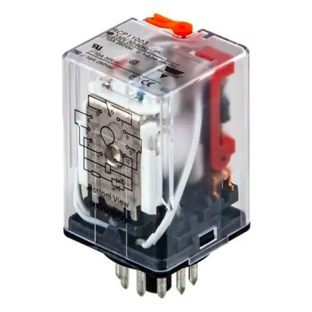 Produktfoto 1 von Carlo Gavazzi RCP Leistungsrelais 115V ac, 120 V ac Spule Dreipoliger Umschalter 10A 1.7 kΩ 1.4 W