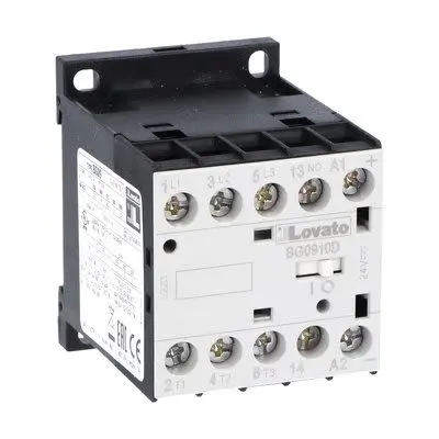 Produktfoto 1 von Lovato BG09 Schütz 60V-Spule, 3-polig, 440V / 9 A 4.5 kW 1 Schließer 1-Hilfskontakte