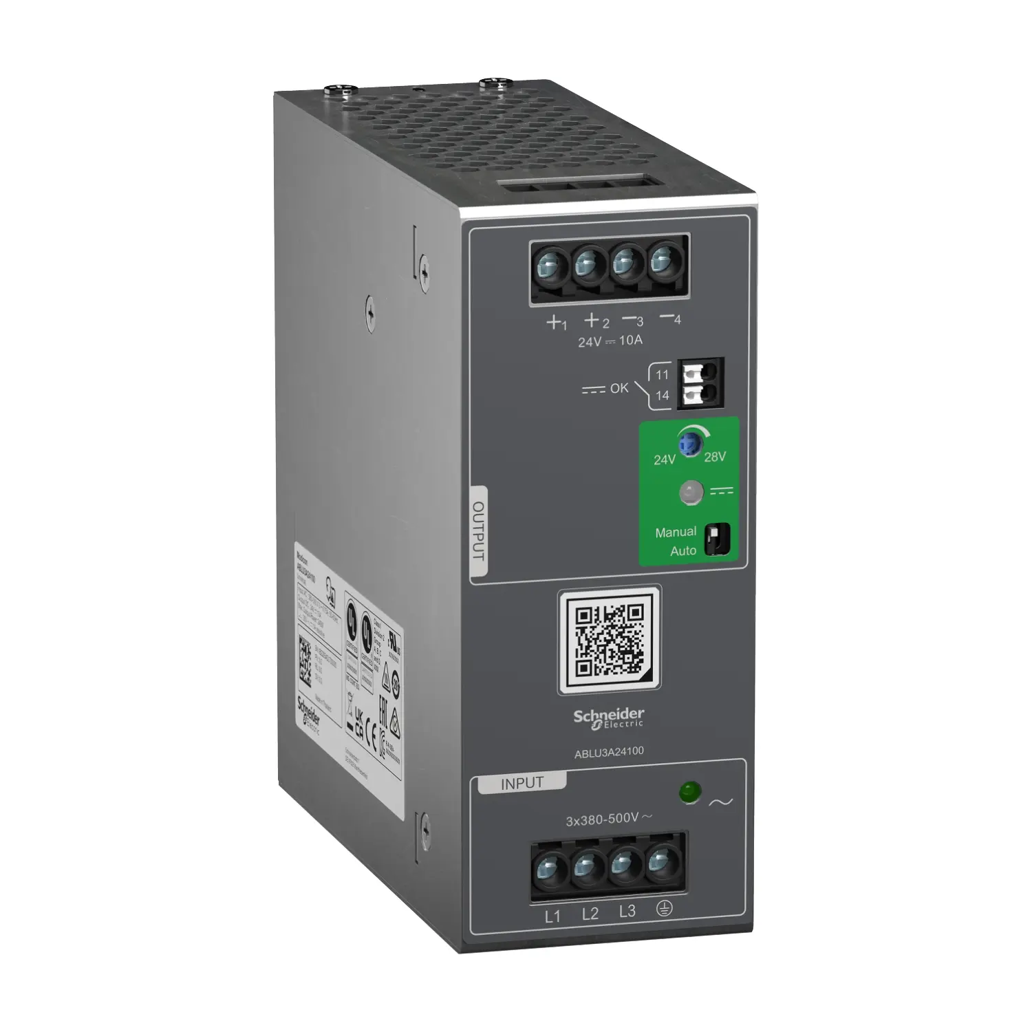 Produktfoto 1 von Schneider Electric Modicon Power Supply DIN-Schienen Netzteil Getaktet 24V dc / 10A 240W 500V ac