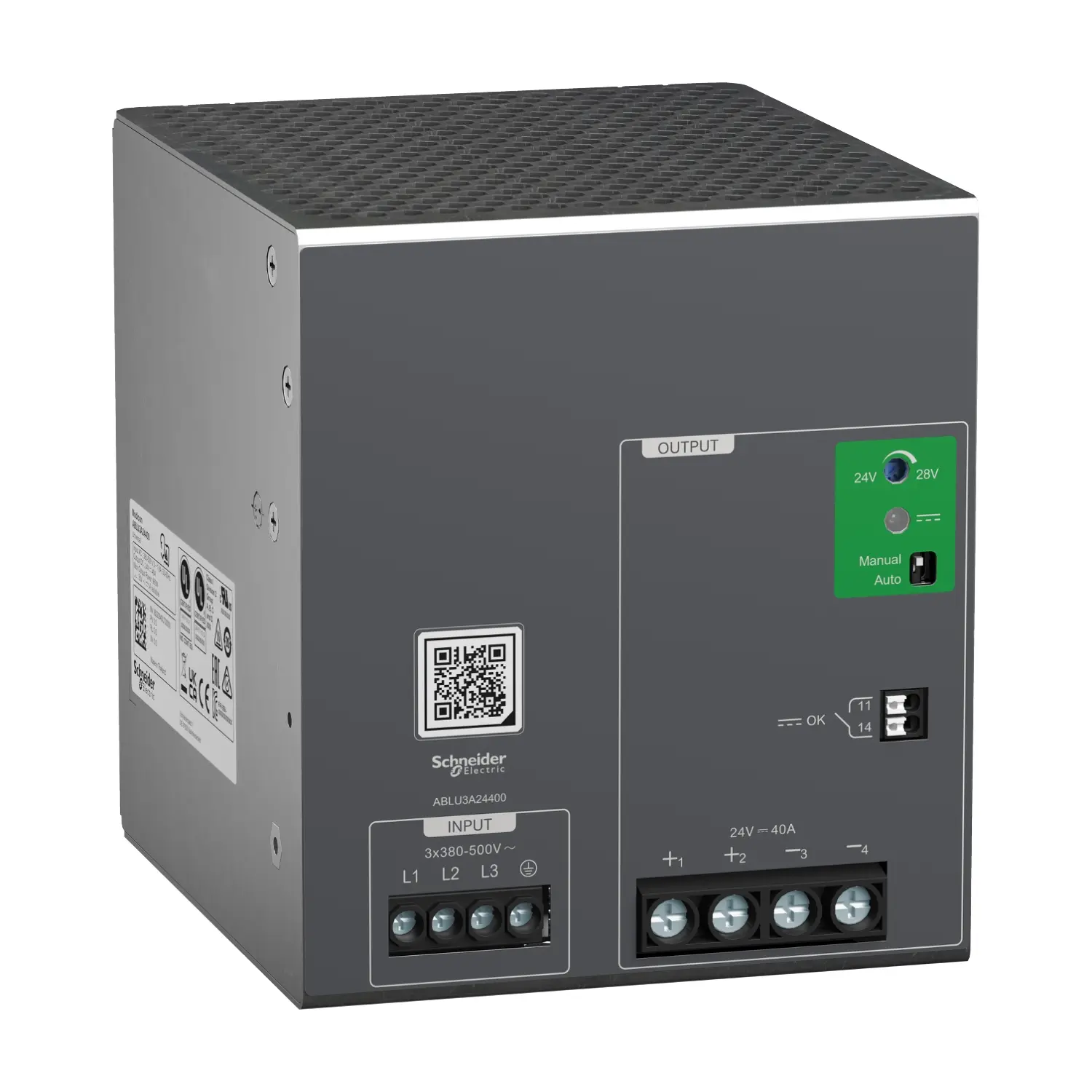 Produktfoto 1 von Schneider Electric Modicon Power Supply DIN-Schienen Netzteil Getaktet 24V dc / 40A 960W 500V ac