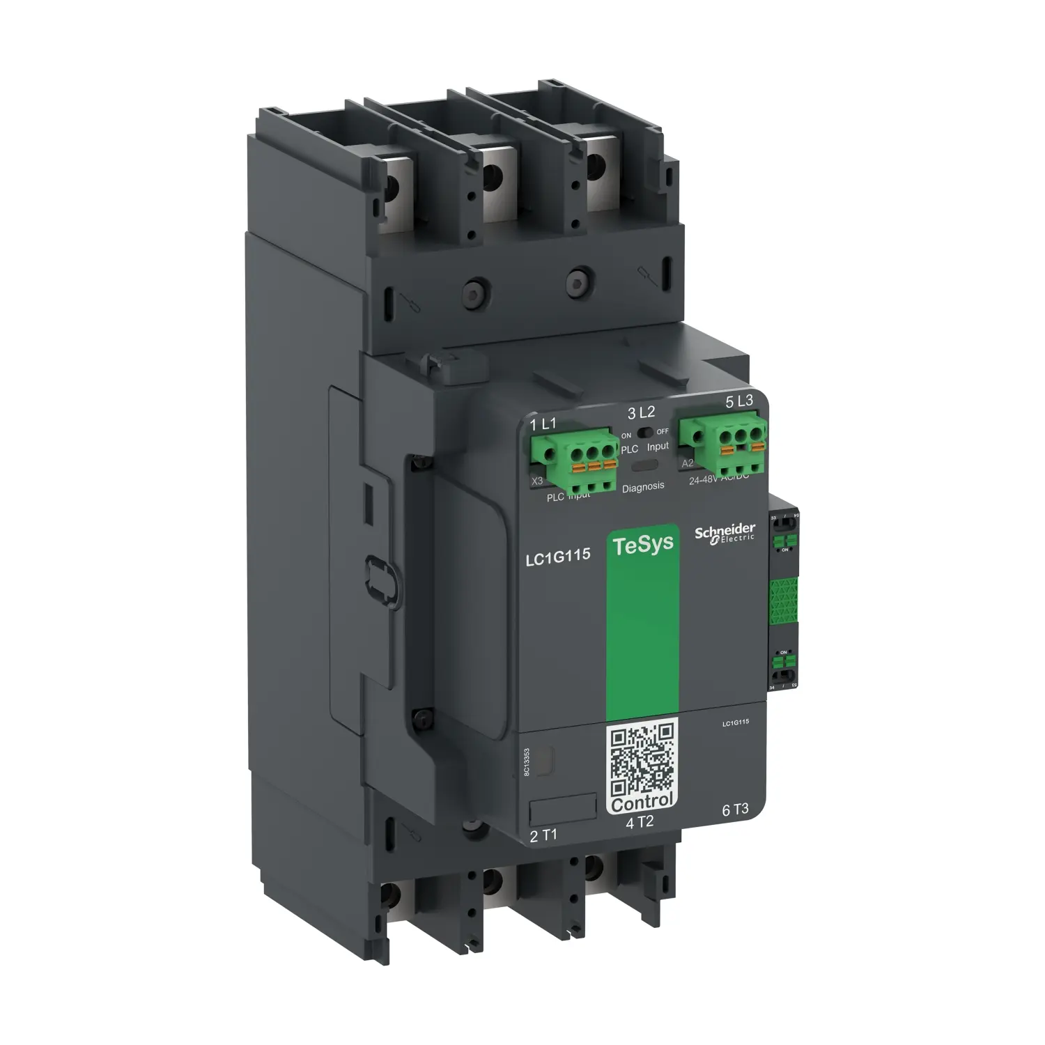Produktfoto 1 von Schneider Electric TeSys Schütz 160 W 1 Schließer/1 Öffner, 48V / 330 A 3 Schließer, 255 mm x 108 mm