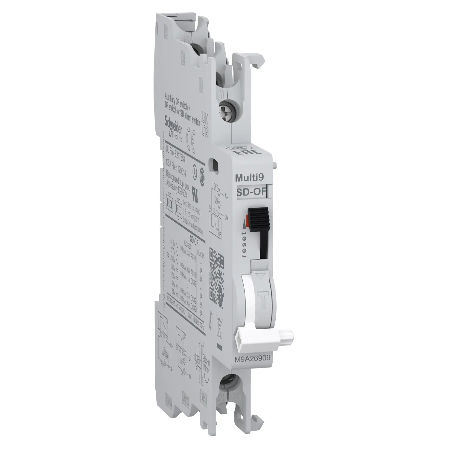 Schneider Electric M9A Hilfskontakt 2-polig C60, 2 Wechsler Klemmbefestigung mit Schraube Anschluss 6 A, 250 V
