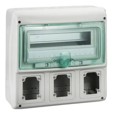 Produktfoto 1 von Schneider Electric Mureva Schaltschrank Glatt, 1-fach, Polymer, 340mm IEC, 160 mm IP65, 91 mm Oberfläche, 335 mm,