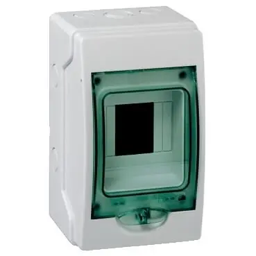 Schneider Electric Mureva Schaltschrank Glatt, 1-fach, Polymer, 123mm IEC, 112 mm IP65, 56 mm SMD, 200 mm, Hellgrau