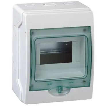 Produktfoto 1 von Schneider Electric Mureva Schaltschrank Glatt, 1-fach, Polymer, 159 mm IEC, 112 mm IP65, 56 mm SMD, 200 mm, Hellgrau