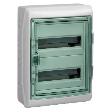 Produktfoto 1 von Schneider Electric Mureva Schaltschrank Glatt, 1-fach, Polymer, 340mm IEC, 160 mm IP65, 88 mm SMD, 460 mm, Hellgrau