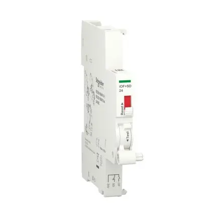 Produktfoto 1 von Schneider Electric Acti9 Auxiliaires Hilfskontakt 2-polig, 1 Schließer/1 Öffner mit Federbelastet Anschluss 100 mA, 24V