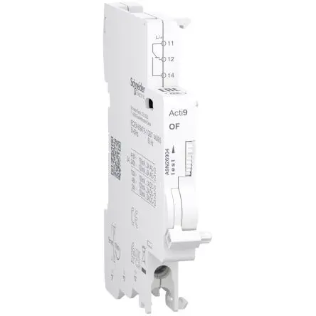 Produktfoto 1 von Schneider Electric Acti9 Auxiliaires Hilfskontakt 1-polig DIN-Hutschiene, 1 Wechsler mit Schraubanschlussklemme