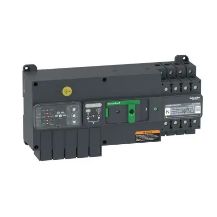 Produktfoto 1 von Schneider Electric TA100 TransferPacT Elektronischer Schutzschalter 400V, 63A DIN-Hutschiene 5000 A, Typ AC L. 145 mm x