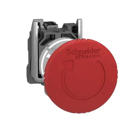Produktfoto 1 von Schneider Electric Harmony Not-Aus-Drucktaster, Frontplattenmontage, Ø 22.5 mm, 1 Öffner, Rot IP66, IP67, IP69K Better