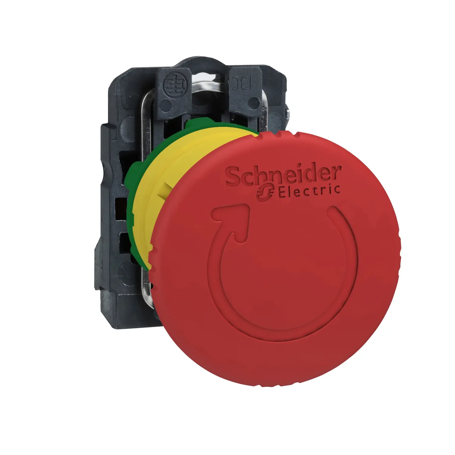 Produktfoto 1 von Schneider Electric Harmony NOT-AUS-Schalter Tafelmontage Ø 22.5mm Kunststoff Rundform Rot 40mm x 85mm x 43mm,