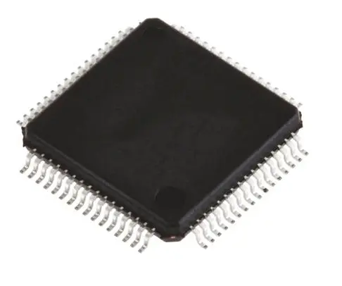 Produktfoto 1 von Renesas Electronics Mikrocontroller RA4T1 ARM Cortex M33 32 bit Flash Oberfläche 4kB QFP 64-Pin 100 MHz 40 kB RAM