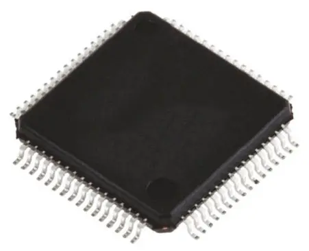 Produktfoto 1 von Renesas Electronics Mikrocontroller RA6T3 ARM Cortex M33 32 bit Flash Oberfläche 4kB QFP 64-Pin 200 MHz 40 kB RAM