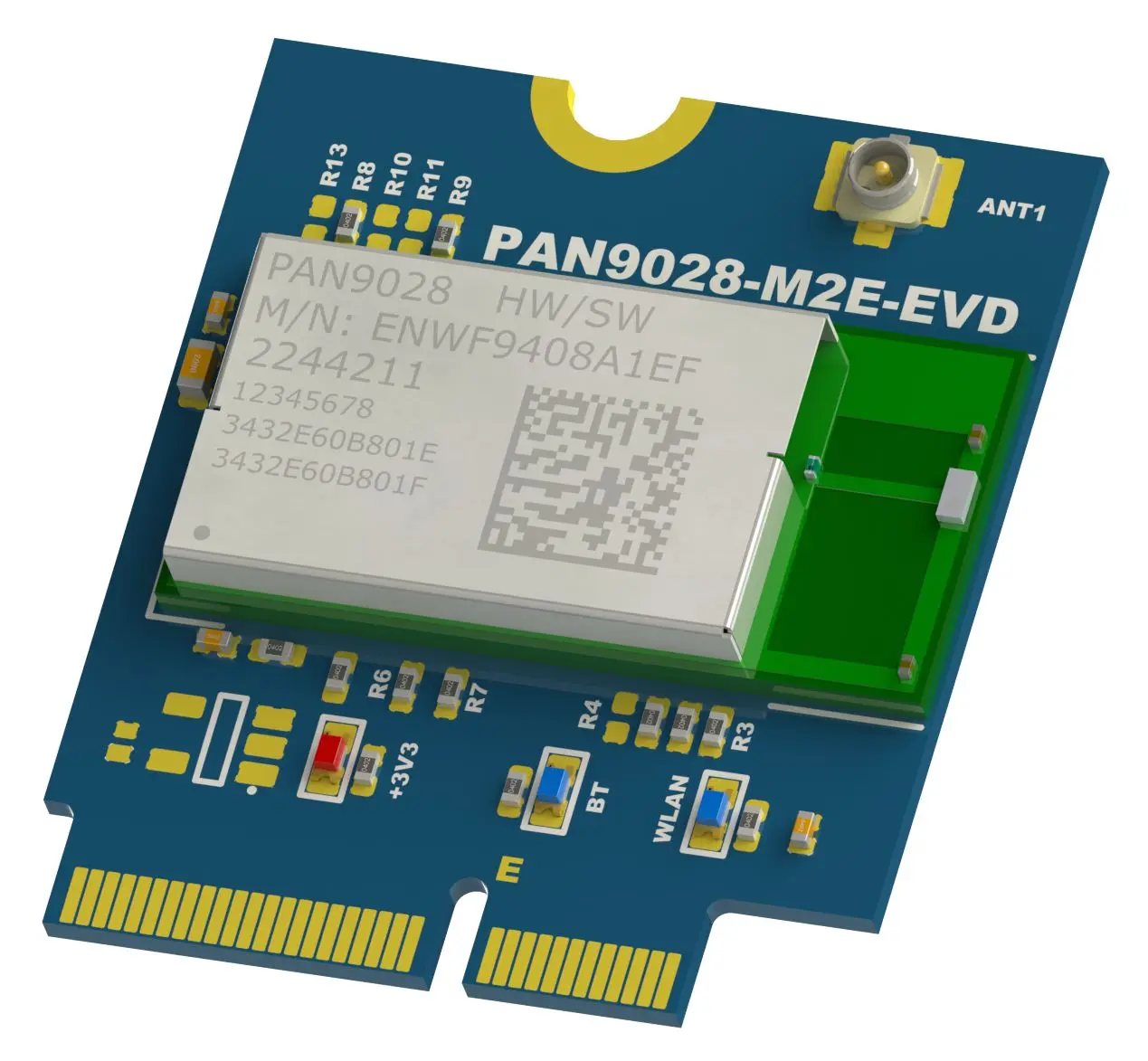Produktfoto 1 von Panasonic Evaluierungsbausatz, 2.4 GHz, 5 GHz Funkmodul für Host-Prozessor-Evaluierungskits mit einem M.2