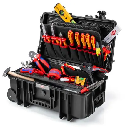 Produktfoto 1 von Knipex VDE 1000V zugelassen Elektrowerkzeug-Set Werkzeugkoffer, Tasche 22-teilig