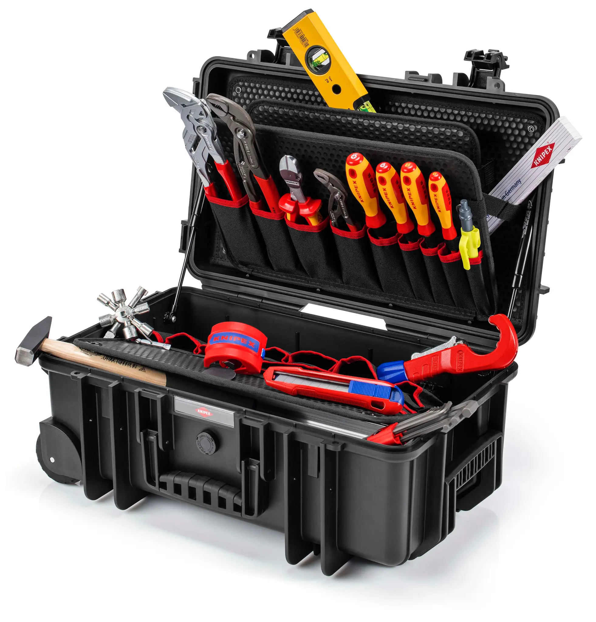 Produktfoto 1 von Knipex VDE 1000V zugelassen Klempnerwerkzeug-Tragekoffer Werkzeugkoffer, Tasche 17-teilig