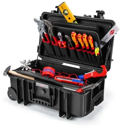Produktfoto 1 von Knipex VDE 1000V zugelassen Werkzeugsatz für Klempner Werkzeugkoffer, Tasche 17-teilig
