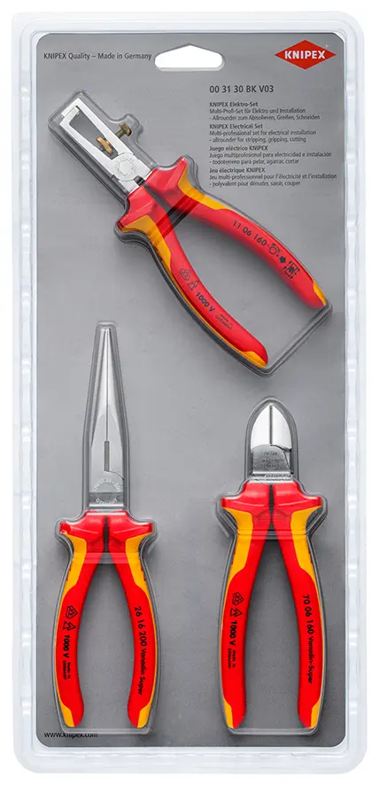 Produktfoto 1 von Knipex VDE 1000V zugelassen Elektrisch Werkzeugsatz, ohne 3-teilig