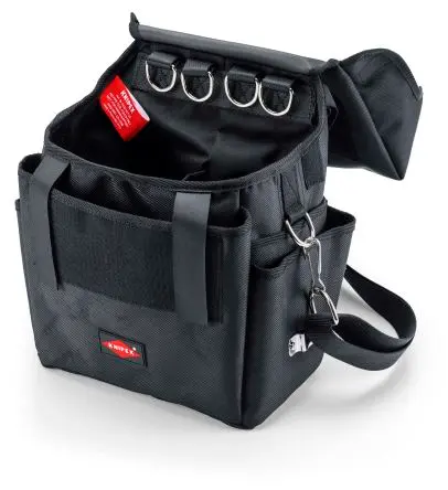 Produktfoto 1 von Knipex Synthetische Faser Werkzeugtasche mit Haken & Schleife, 250mm x 150 mm x 370 mm Schultergurt