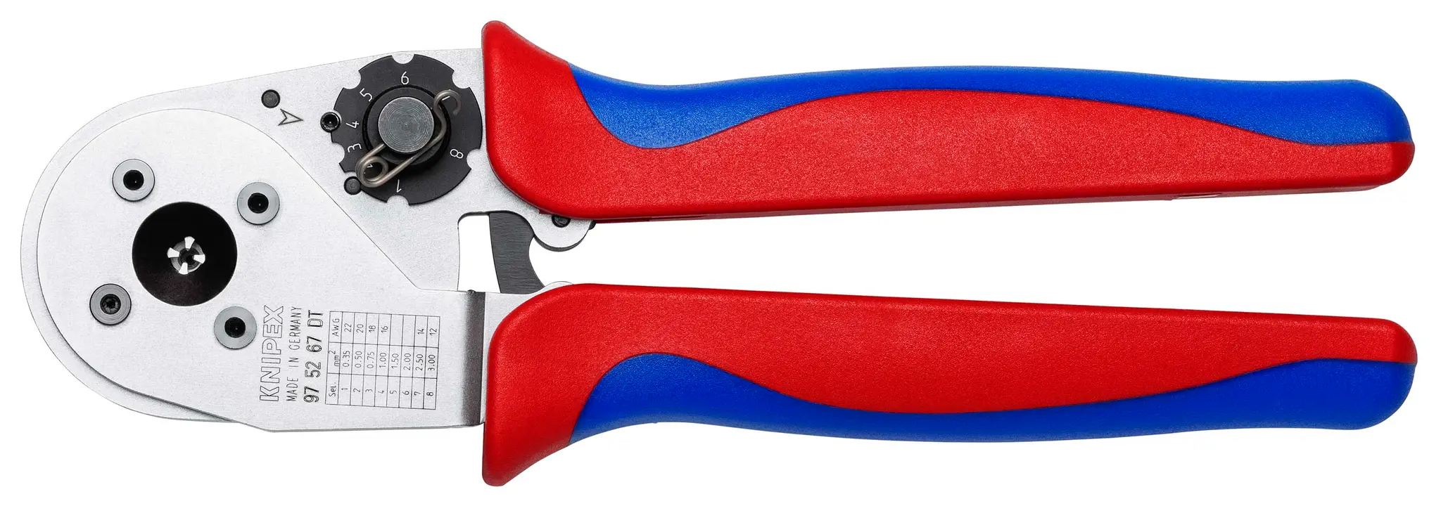 Produktfoto 1 von Knipex Knipex 97 5267 Crimp-Werkzeug 4 mm für DT Solide Kontakte, 230 mm