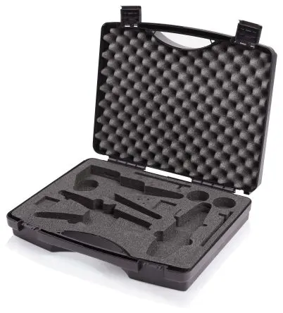 Produktfoto 1 von Knipex Kunststoff Werkzeugkoffer Schwarz, L. 280 mm B. 345mm H. 80 mm, 650 g
