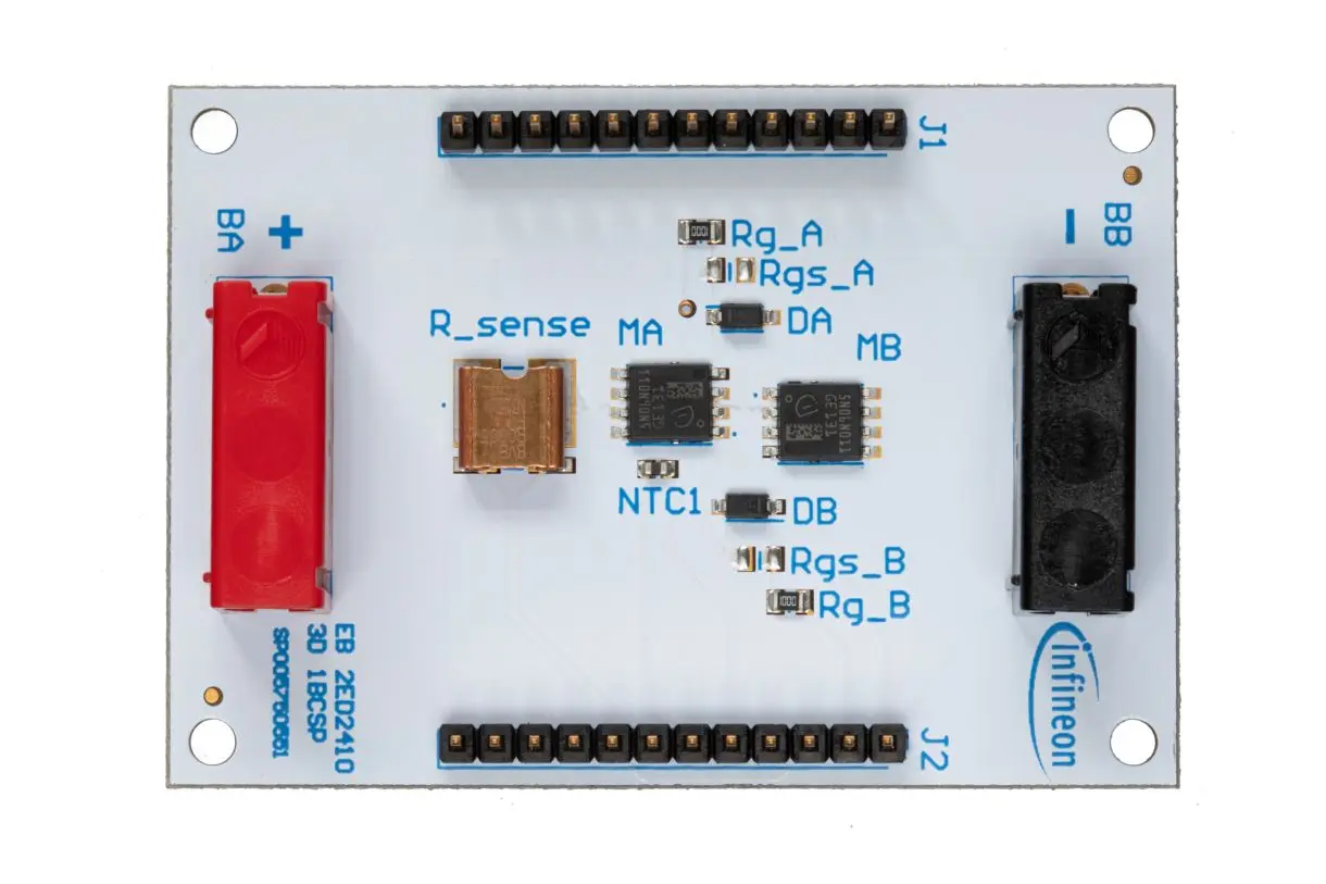Produktfoto 1 von Infineon Power MOSFET, Gate Driver Gate-Treiber-Modul, EB 2ED2410 3D 1BCSP MOSFET, für 2ED2410-EM