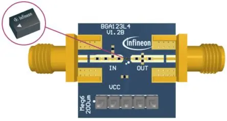 Produktfoto 1 von Infineon Kleiner, extrem stromsparender und rauscharmer Verstärker für globale Navigationssatellitensysteme