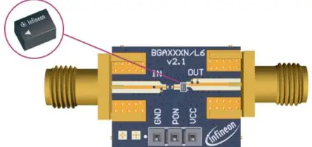 Produktfoto 1 von Infineon Ultra-Low-Current-Low-Noise-Verstärker für GNSS-Anwendungen Entwicklungstool Kommunikation und Drahtlos Diode
