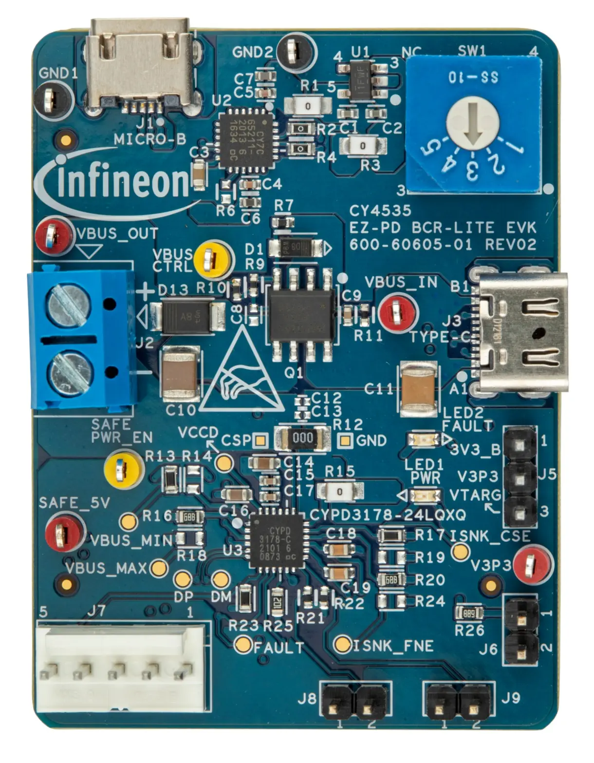 Produktfoto 1 von Infineon Evaluierungsbausatz, 48MHz USB für Zylinder-Steckverbinder