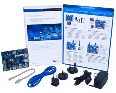 Produktfoto 1 von Infineon HX3 USB 3.0 Shared Link-Entwicklungskit Entwicklungskit CYUSB3328-88LTXC Entwicklungskit USB für