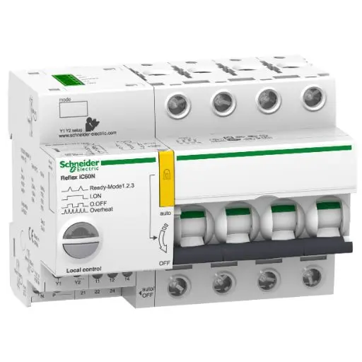 Produktfoto 1 von Schneider Electric Acti9 Miniaturüberlastschalter Typ C, Pol 4-polig 24 A 230 V ac, Abschaltvermögen 20 kA Acti9 48 V dc