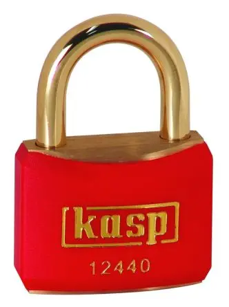 Produktfoto 1 von Kasp Messing Vorhängeschloss Schlüssel Wetterfest, Bügel-Ø 20 mm x 21 mm 40mm