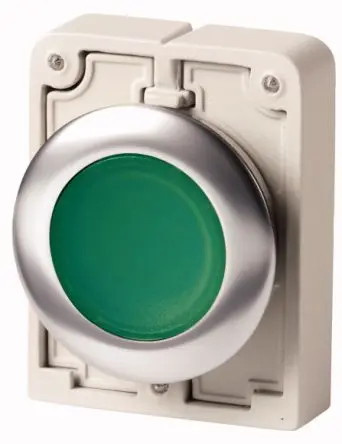 Produktfoto 1 von Eaton M30I-FDL-G-SP Druckschalter Ø 30.5 mm, Grün Tastend Flach Rund (Rund), IP66