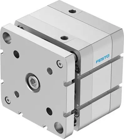 Produktfoto 1 von Festo ADNGF-100-10-P-A 554286 Pneumatik-Kompaktzylinder 10 mm Doppeltwirkend, Bohrung Ø 100 mm, bis 1 Mpa