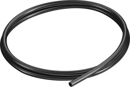Produktfoto 1 von Festo Rund Kunststoffrohr Schwarz, Außen-Ø 6 mm Außen-ø  / Innen-Ø 4 mm, Thermoplastisches Elastomer, 2 mm