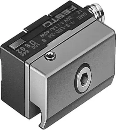 Produktfoto 1 von Festo SME-Serie M8 X 1, A Kodiert, Stecker 24V Reedschalter-Pneumatik-Positionsdetektor LED Signalleuchten, IP67