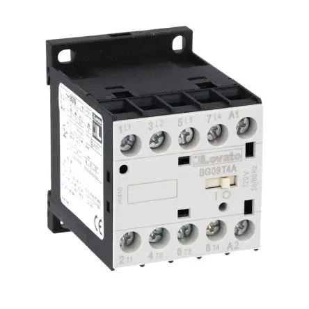 Produktfoto 1 von Lovato BG09 Schütz 230V-Spule, 4-polig, 440V / 20 A 15 kW 4 Schließer Gerade
