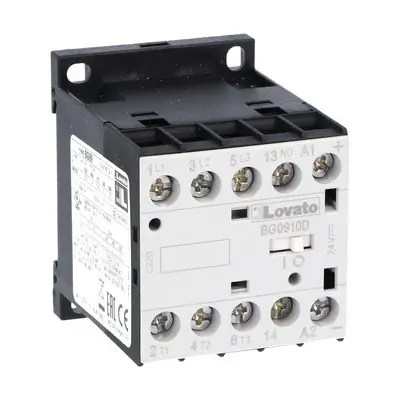 Lovato BG09 Schütz 60 V-Spule, 3-polig, 690V / 9 A 5 kW 1 Schließer