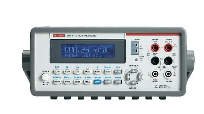 Produktfoto 1 von Keithley 2110-100 2110 Werkbank Digital Multimeter Echteffektivwert, CAT I, CAT 750 V ac / 10 A ac 10 A dc, 1 GΩ