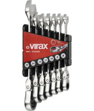 Produktfoto 1 von Virax Schraubenschlüssel Flexible Halterung, Ratsche Griff, / Länge 190mm