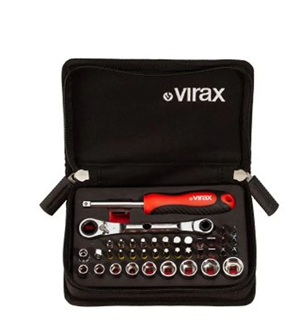 Produktfoto 1 von Virax 1/4 in Gemischter Bit-Satz Kompakt Vinyl, Bi-Material-Kunststoff 41-teilig