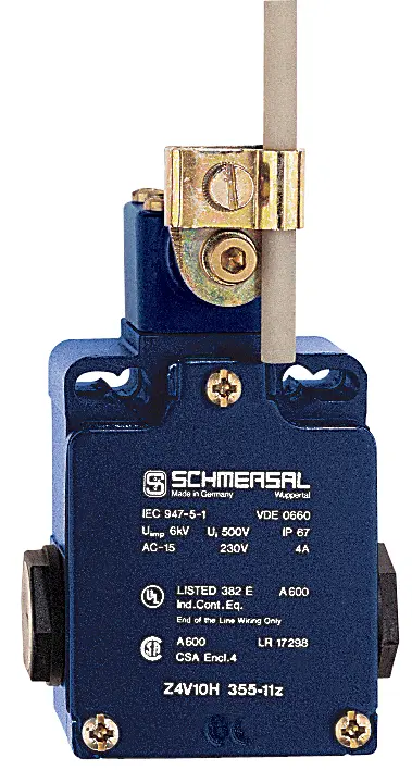 Produktfoto 1 von Schmersal EX-Z Sicherheits-Verriegelungsschalter, Stab, 2 Öffner, IP 67, Druckguss-Legierung, 4A