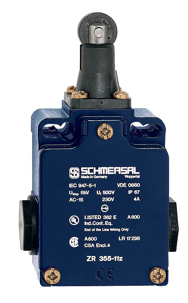 Produktfoto 1 von Schmersal EX-T Sicherheits-Verriegelungsschalter, Rollenstößel, IP 65, Druckguss-Legierung, 4A