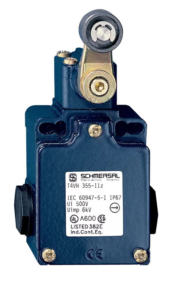 Produktfoto 1 von Schmersal EX-Z Sicherheits-Verriegelungsschalter, Rollenhebel, 2 Öffner, IP 67, Druckguss-Legierung, 4A