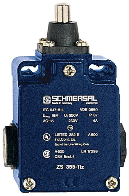 Produktfoto 1 von Schmersal EX-Z Betätigungselement, Stößel, 2 Öffner, IP 67, Druckguss-Legierung, 4A
