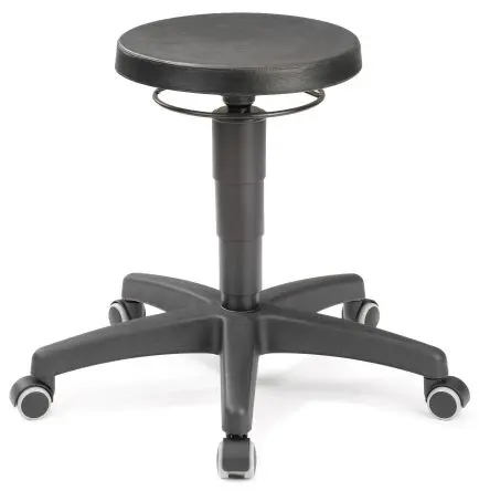 Produktfoto 1 von Treston Barhocker mit Rädern Kunststoff Schwarz bis 120 kg